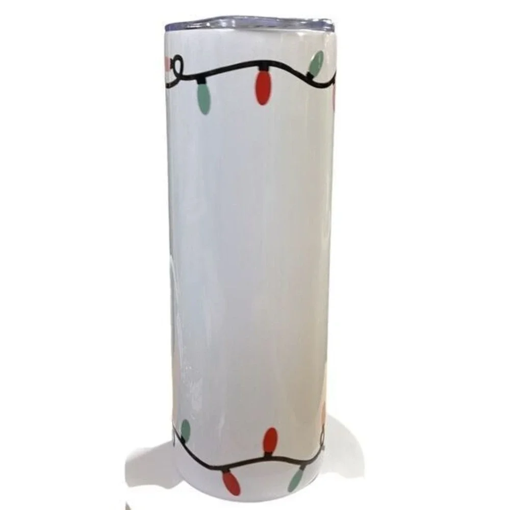 Handmade Christmas Lights Insulated Stainless Steel Tumbler 20oz Travel Cup